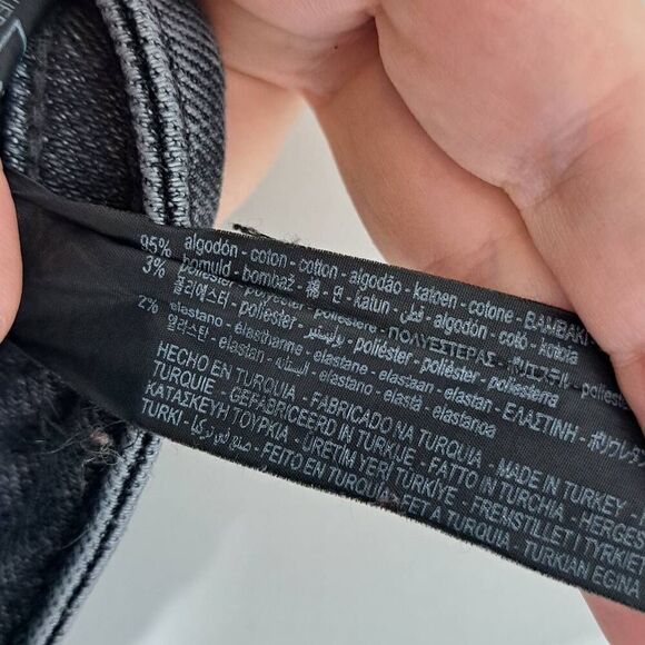 Zara Woman Women's High Waist Skinny Jeans in Charcoal Acid Wash size 12 - Picture 5 of 5